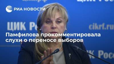 Председатель ЦИК Элла Памфилова опровергла слухи о переносе выборов