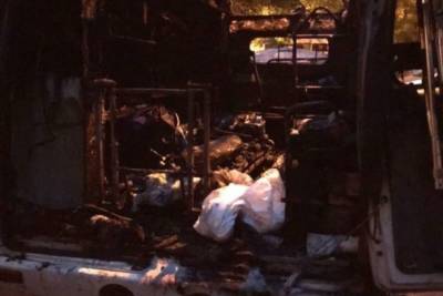 В Красноярске сгорела дотла машина скорой помощи