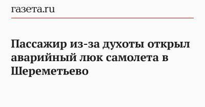 Пассажир из-за духоты открыл аварийный люк самолета в Шереметьево