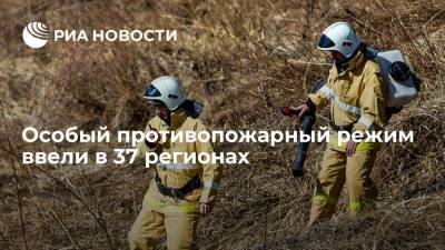 МЧС заявило о введении особого противопожарного режима на всей территории 37 регионов