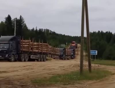 В Зимстане введен временный запрет на движение лесовозов