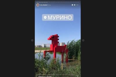 «Купание красного коня-2»: в Мурино появился новый арт-объект