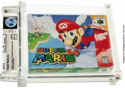 Старый картридж с видеоигрой Super Mario был продан за рекордные 1,56 миллиона долларов