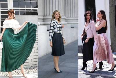 Как носить плиссированные юбки: 14 стильных образов для лета