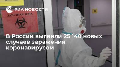 В России за сутки выявили 25 140 новых случаев заражения коронавирусом