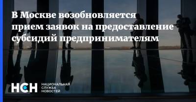 В Москве возобновляется прием заявок на предоставление субсидий предпринимателям