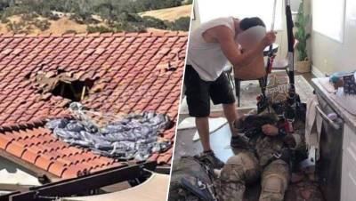 Британский военный парашютист пробил крышу жилого дома в ходе учений в Калифорнии