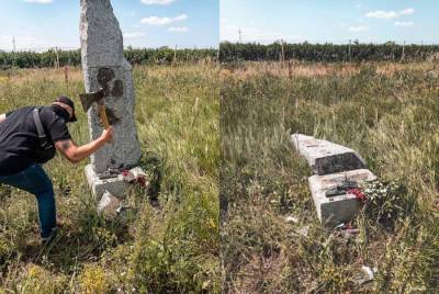 Вандалы разбили под Харьковом камень в честь дружбы украинцев и русских