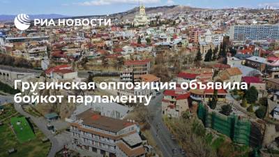 Две грузинские оппозиционные фракции объявили бойкот парламенту, требуя отставки премьера