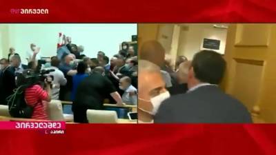 Депутаты грузинского парламента устроили драку во время заседания
