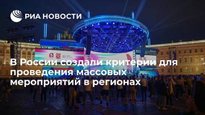 В России создали критерии для проведения массовых мероприятий в регионах
