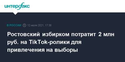 Ростовский избирком потратит 2 млн руб. на TikTok-ролики для привлечения на выборы