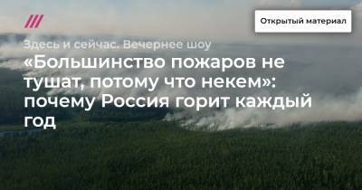 «Большинство пожаров не тушат, потому что некем»: почему Россия горит каждый год