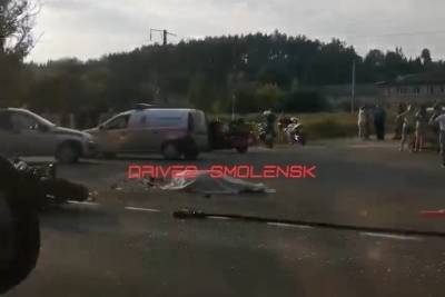 В результате жесткого ДТП в Смоленске погиб мотоциклист