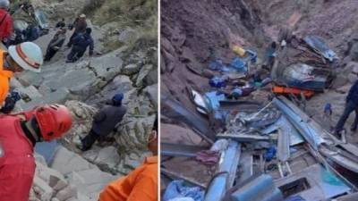 В Боливии автобус рухнул в овраг с высоты 150 метров, более 30 человек погибли