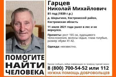 Спасатели просят помощи в поисках 82-летнего жителя Костромского района