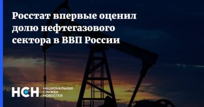 Росстат впервые оценил долю нефтегазового сектора в ВВП России