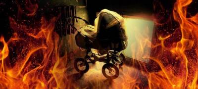 Ночью в Петрозаводске загорелась детская коляска, пожарные эвакуировали 28 человек