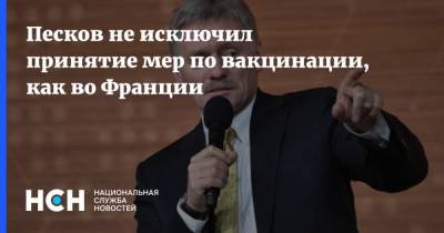 Песков не исключил принятие мер по вакцинации, как во Франции