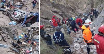 В Боливии пассажирский автобус упал в ущелье - сколько погибших, фото
