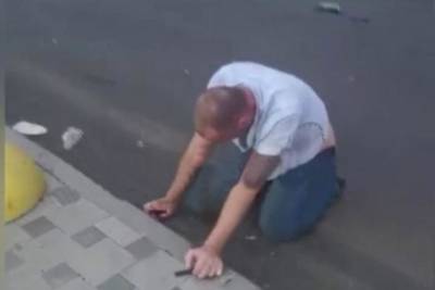 На одной из улиц Краснодара избили полицейского