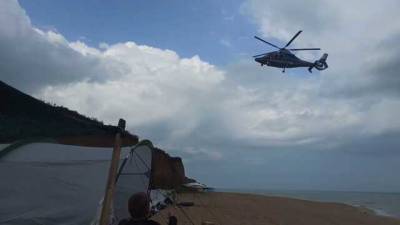 В Одесской области вертолёт бизнесмена снёс кемпинг
