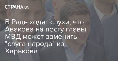 В Раде ходят слухи, что Авакова на посту главы МВД может заменить "слуга народа" из Харькова