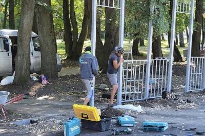 Спортивный комплекс начали монтировать в селе у Серпухова