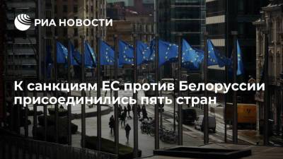 К санкциям ЕС против Белоруссии присоединились пять стран