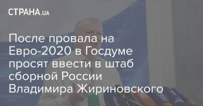 После провала на Евро-2020 в Госдуме просят ввести в штаб сборной России Владимира Жириновского