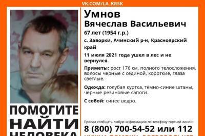 В Красноярском крае пропал 67-летний мужчина в резиновых сапогах