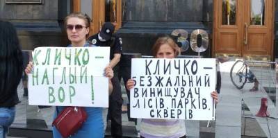 «Наглый вор и рептилоид». В Киеве протестуют против Кличко