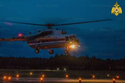 Ночью вертолет санитарной авиации Тверской области совершил срочный вылет
