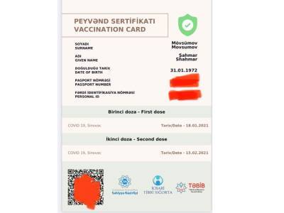 Сертификат иммунитета в Азербайджане будет бессрочным – минздрав