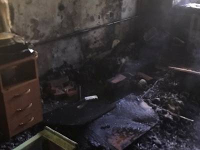 На Южном Урале пожарные спасли из горящей квартиры, потерявших сознание женщину и собаку