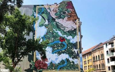 В Будапеште появились экологичные граффити, которые поглощают смог