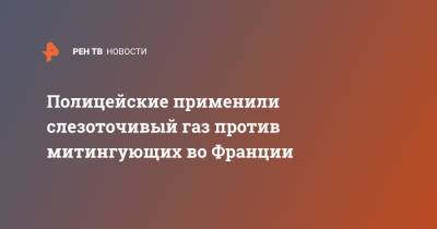 Полицейские применили слезоточивый газ против митингующих во Франции