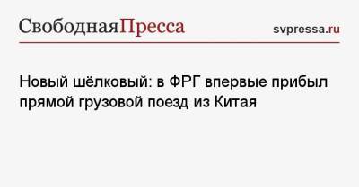 Новый шёлковый: в ФРГ впервые прибыл прямой грузовой поезд из Китая