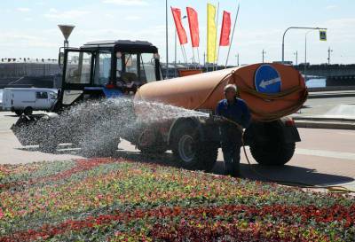 В Петербурге на полив цветов ушло 35 тыс. кубометров воды с начала июня