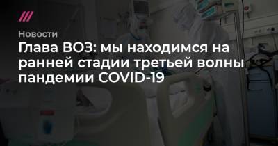 Глава ВОЗ: мы находимся на ранней стадии третьей волны пандемии COVID-19