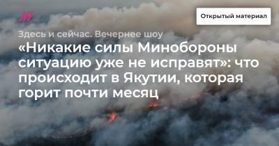 «Никакие силы Минобороны ситуацию уже не исправят»: что происходит в Якутии, которая горит почти месяц