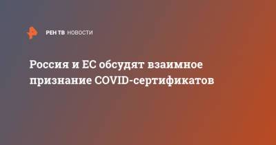 Россия и ЕС обсудят взаимное признание COVID-сертификатов