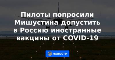 Пилоты попросили Мишустина допустить в Россию иностранные вакцины от COVID-19
