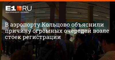 В аэропорту Кольцово объяснили причину огромных очередей возле стоек регистрации