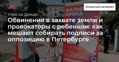 Обвинения в захвате земли и провокаторы с ребенком: как мешают собирать подписи за оппозицию в Петербурге