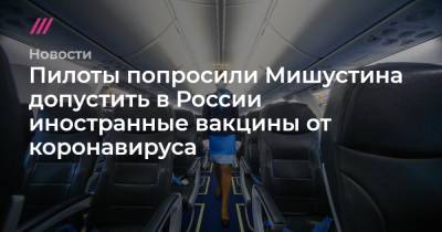 Пилоты попросили Мишустина допустить в России иностранные вакцины от коронавируса