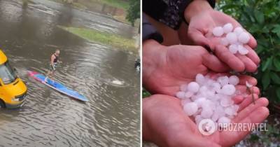 Потоп в Беларуси - Минск накрыли мощные ливни с градом, фото и видео