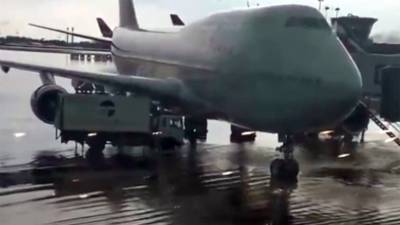 «Попутного ветра в паруса»: в аэропорту «Шереметьево» самолеты «поплыли»