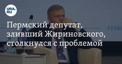 Пермский депутат, зливший Жириновского, столкнулся с проблемой