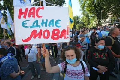 В Киеве произошла стычка между силовиками и сторонниками украинизации